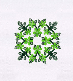 Green Floral Vines Embroidery Design