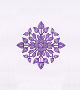 Purple Geometric Leaf Mandala Embroidery Design