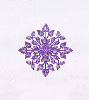 Purple Geometric Leaf Mandala Embroidery Design