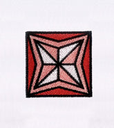 Phenomenal Pink Geometric Square Embroidery Design