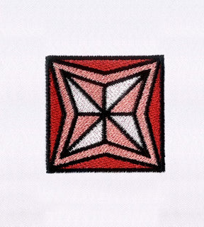 Phenomenal Pink Geometric Square Embroidery Design