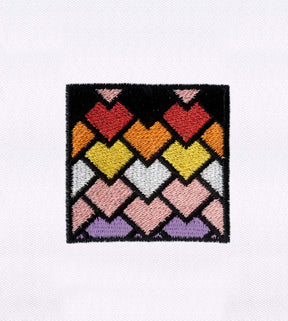 Enamoring Multicolored Fish Scale Art Embroidery Design