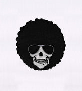 Afro Skull with Sunglasses Embroidery Design
