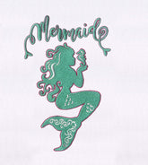 Mermaid Silhouette Embroidery Design