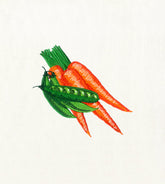 Carrots & Peas Vegetable Embroidery Design