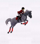 Horse Jumping Rider Embroidery Design
