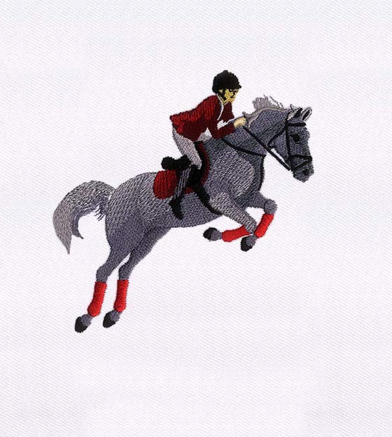 Horse Jumping Rider Embroidery Design