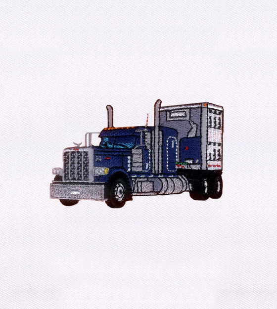 Semi-Truck Embroidery Design