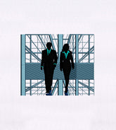 Business Professionals Walking Embroidery Design