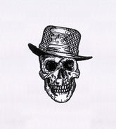 Skull with Hat Embroidery Design