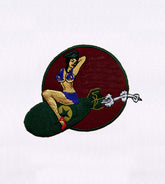 Beautiful Girl on Bomb Embroidery Design