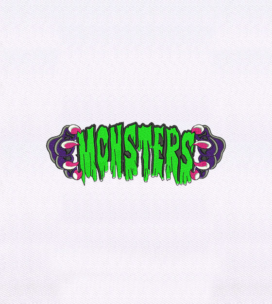 Monsters Embroidery Design – Halloween Text Patch