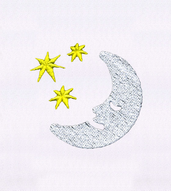 Stars & Moon Embroidery Design