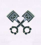 Two Crossed Piston Embroidery Design
