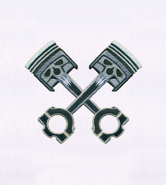 Two Crossed Piston Embroidery Design