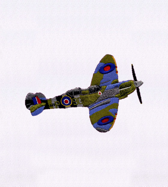 Supermarine Spitfire Aircraft Embroidery Design