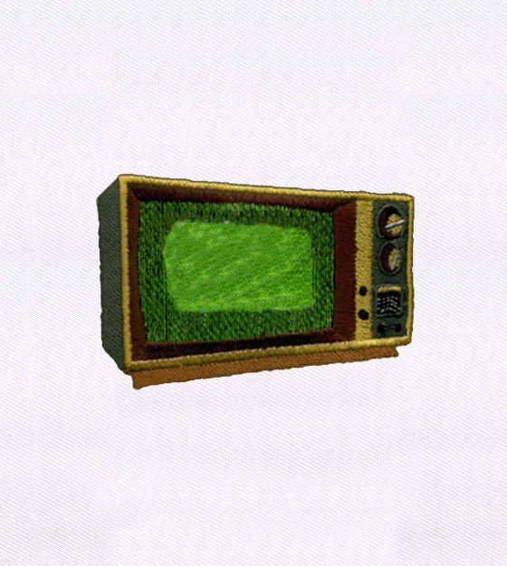 Vintage Television Embroidery Design