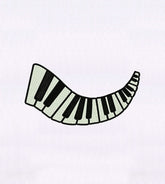 Curved Piano Keyboard Embroidery Design