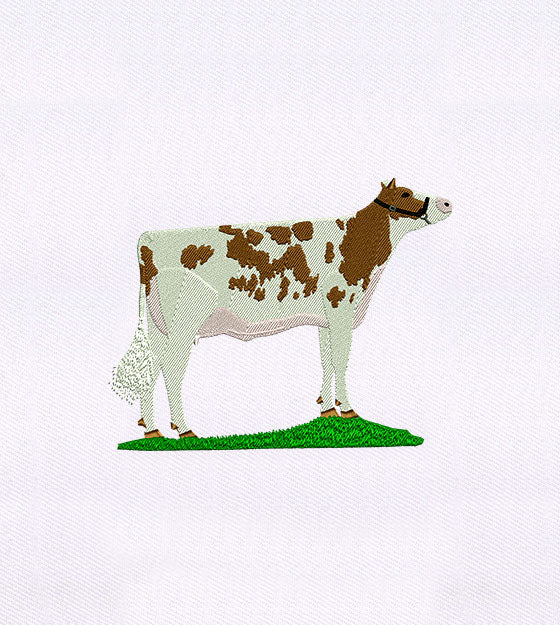 Cow Embroidery Design – Farm Animal Machine Embroidery File