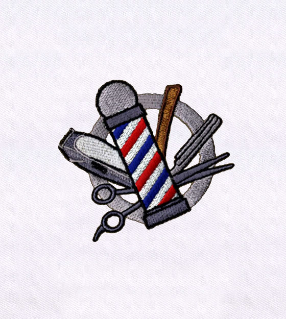Barber Tools Embroidery Design