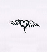 Winged Heart Embroidery Design