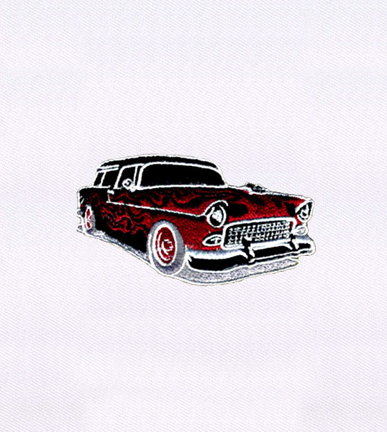 Vintage Car Embroidery Design – Retro