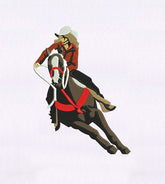 Barrel Racing Cowgirl Embroidery Design