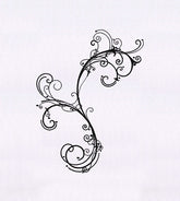 Elegant Swirl Embroidery Design