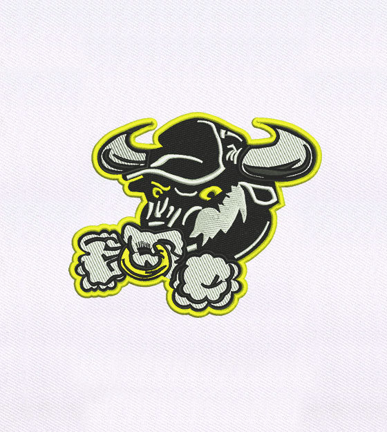 Fierce Horn Bull Embroidery Design
