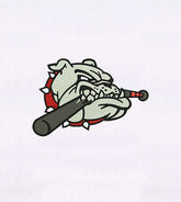 Bulldog Baseball Embroidery Design