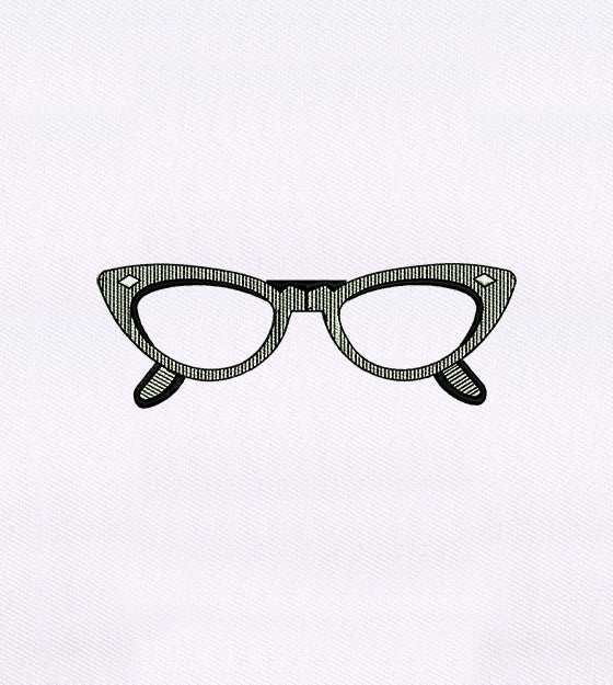 Vintage Glasses Embroidery Design