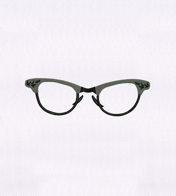 Vintage Eyeglasses Embroidery Design