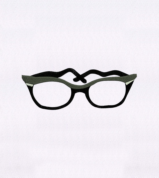 Vintage Eyeglasses Embroidery Design – Retro