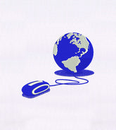 Globe & Computer Mouse Embroidery Design