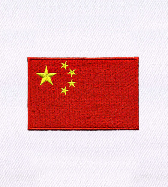 China Flag Embroidery Design
