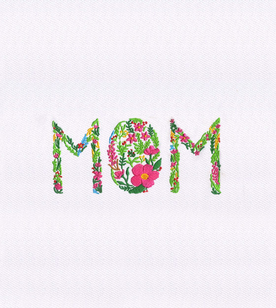 Floral “Mom” Embroidery Design