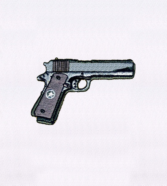 Pistol Silhouette Embroidery Design