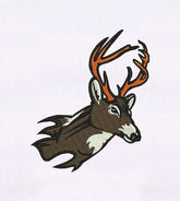 Deer Head Embroidery Design – Buck
