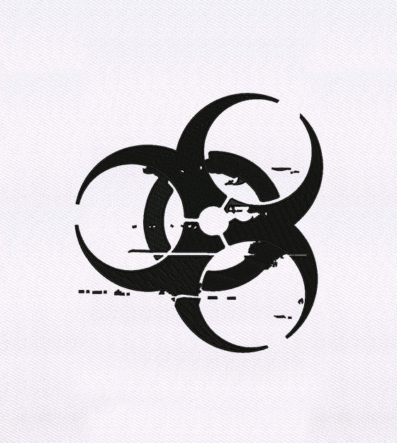 Biohazard Symbol Embroidery Design