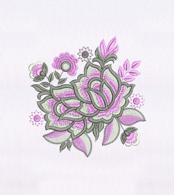Elegant Floral Embroidery Design