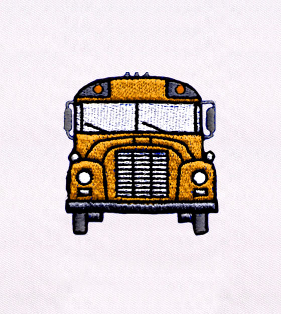 School Bus Embroidery Design