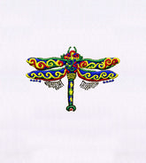 Colorful Dragonfly Embroidery Design