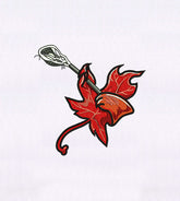 Maple Leaf Lacrosse Embroidery Design