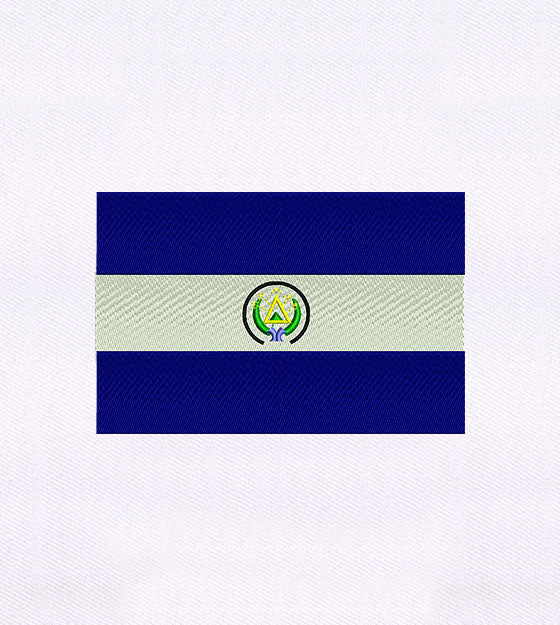 El Salvador Flag Embroidery Design
