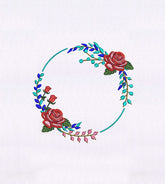Floral Wreath Embroidery Design