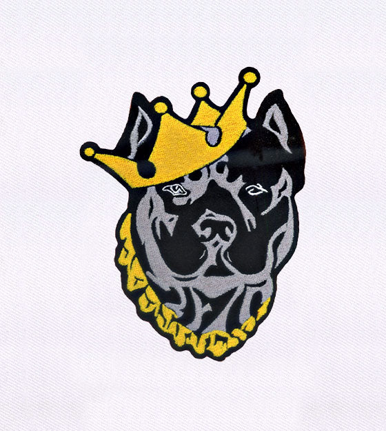 Crowned Pitbull Embroidery Design