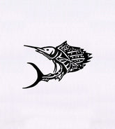 Swordfish Embroidery Design – Tribal Fish Machine Embroidery File