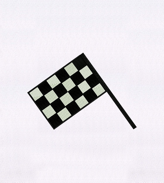 Checkered Racing Flag Embroidery Design