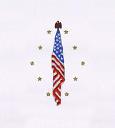 Resting U.S. Flag Embroidery Design