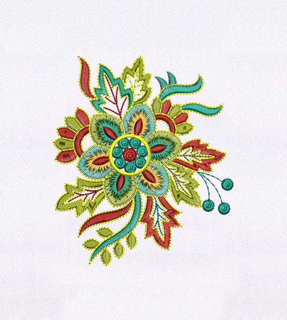 Floral Embroidery Design – Colorful Flower Machine Embroidery File